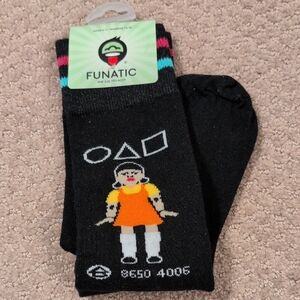 3/$15 Squid Games Black Casual Socks NWT